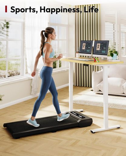 SANODESK Electric Standing Desk 40 x 24 Inches Whole-Piece Desktop Height Adjustable Stand Up Desk w/6-Button Controller Ergonomic Computer Desk for Home Office, White Frame + Natural Tabletop