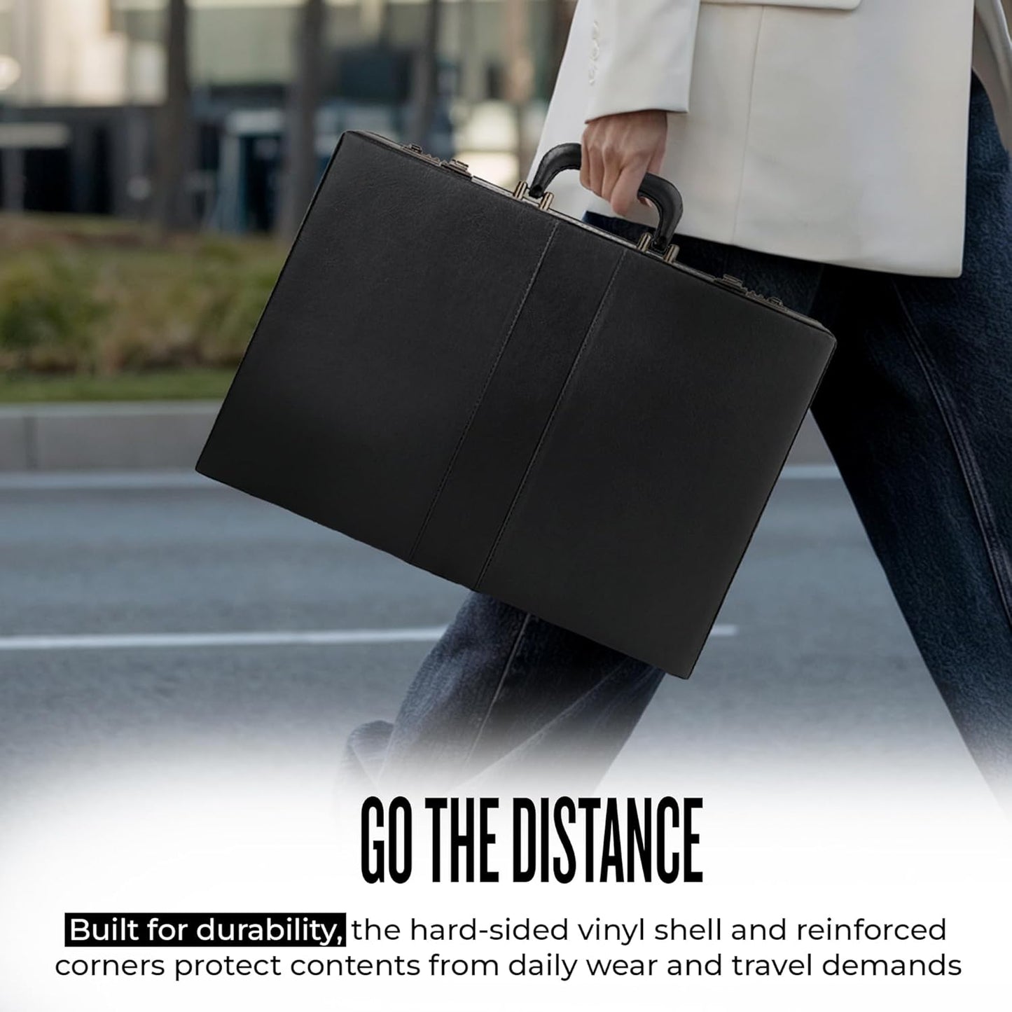 Solo New York Attache - Carrying Case with Combination Lock, Business Brief, Large Main Compartment - Grand Central