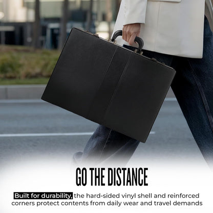 Solo New York Attache - Carrying Case with Combination Lock, Business Brief, Large Main Compartment - Grand Central