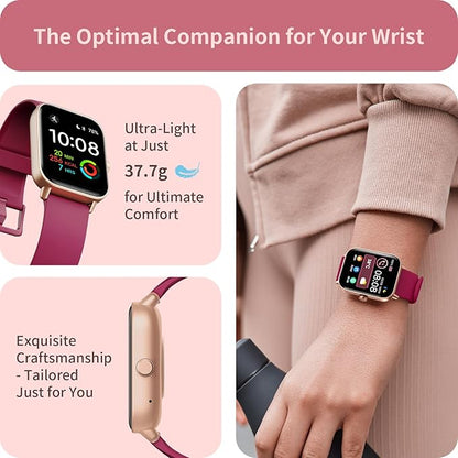 Fitness Tracker, 1.8" Smart Watches with Heart Rate/Blood Oxygen/Sleep Monitor, Alexa Built-in & Answer/Make Calls, Step Counter Fitness Watch with 101+ Sports Mode, IP68 Waterproof for Android iPhone