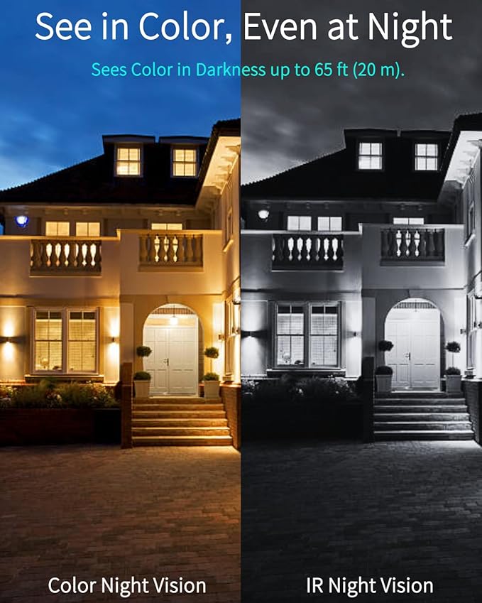 Wireless Solar Security Camera 2K/4MP, Battery Powered with Solar Panel, 5GHz & 2.4GHz WiFi, Color Night Vision, Motion Alerts, Spotlight Alarm, APP Remote, Works as Extra Camera for 4CH Kit