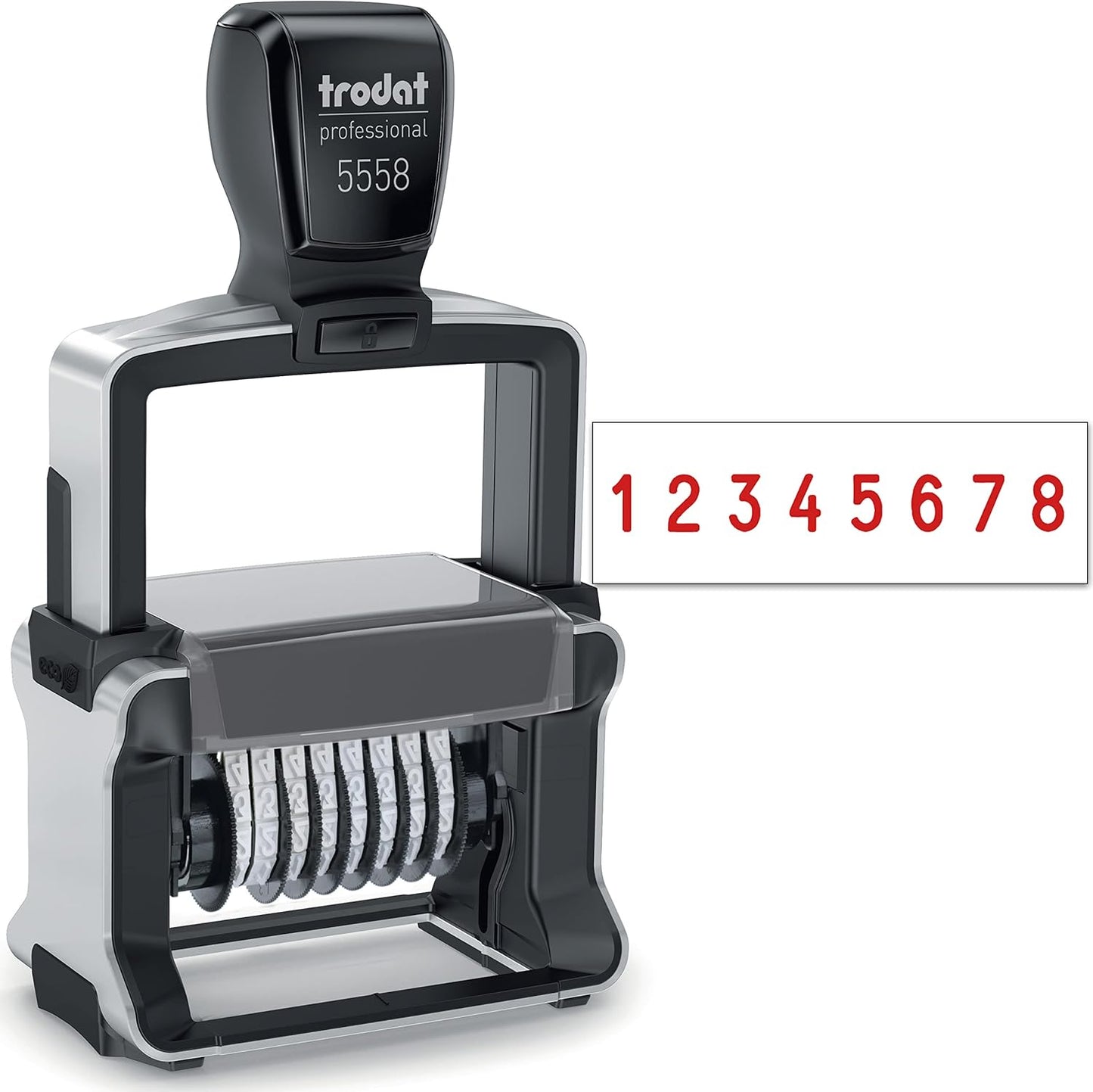 Rubber Stamp Creation Heavy Duty Numberer, 8 Digit Self-Inking Numbering Stamp 5mm Character Height