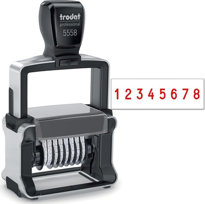 Rubber Stamp Creation Heavy Duty Numberer, 8 Digit Self-Inking Numbering Stamp 5mm Character Height