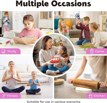 Visual Timer for Kids 60-Minute Countdown Timer with Optional Alarm, Focus Tool for ADHD & Autism, Time Management for Homework, Chores, Office, Kitchen, Teaching & Study Routines (Black Pink)