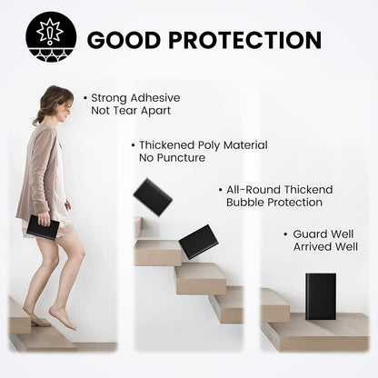 Fuxury Black Bubble Mailers 4x8" 100 Pack Waterproof Padded Envelopes Usable Size 4x7" Self Seal Bubble Envelopes Padded Mailers for Small Business, Envelope Mailers