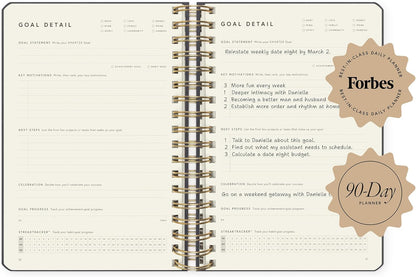 Full Focus Leather Coil Planner by Michael Hyatt - The #1 Daily Planner to Set Annual Goals, Increase Focus, Eliminate Overwhelm, and Achieve Your Biggest Goals - Hardcover (Oatmeal)