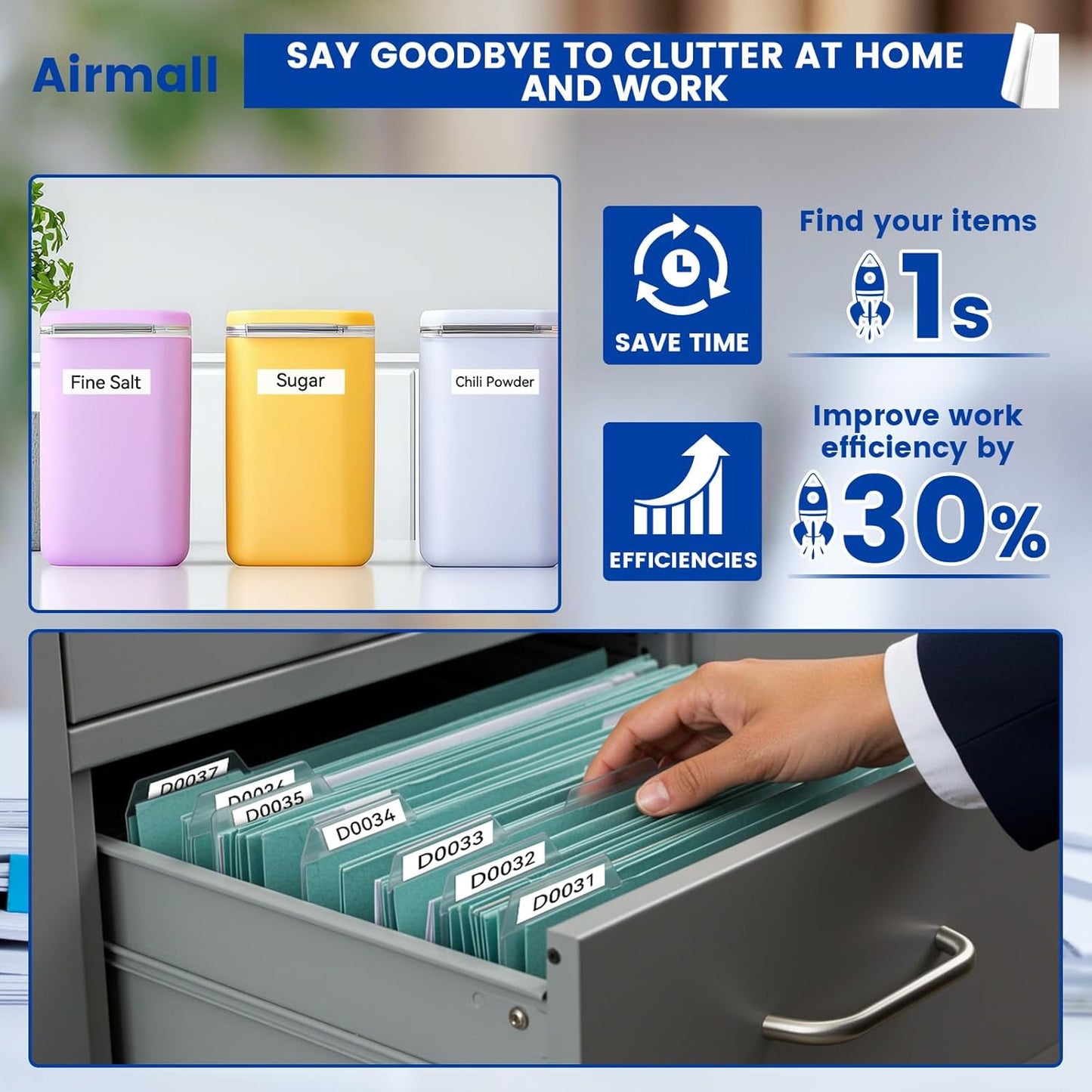 Airmall Tze 12mm 0.47 Laminated White Label Maker Tape Refill Compatible with Brother 12mm .47 Laminated White Tz Tape TZe-231 TZ-231 for PT-D200 D210 D220 H110 D410 P710BT 1750 1180, 20Pack