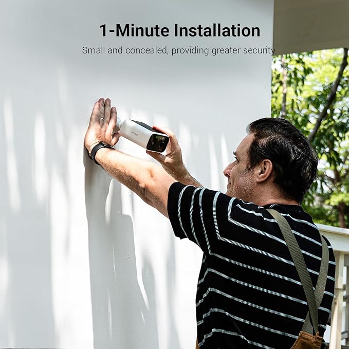 Solar Security Cameras Wireless Outdoor, 2-Cam-Kit, 2K Home Security Camera System, 365-Day Battery Life, No Subscription Fee, Easy to Install, Color Night Vision, Local Storage