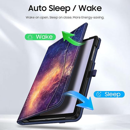 Fintie Case for Samsung Galaxy Tab A9 Plus/A9+ 5G 11 Inch 2023 Model (SM-X210/X216/X218), Multi-Angle Viewing Smart Stand Back Cover with Pocket Auto Wake/Sleep, Galaxy