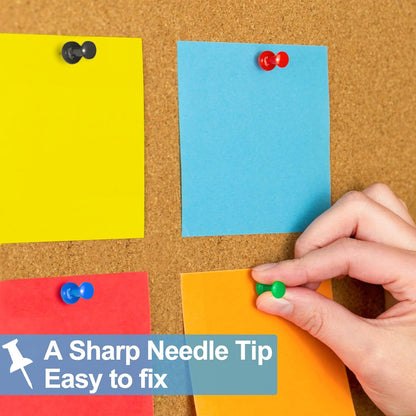 2400 Pcs Multicolor Push Pins Standard Thumb Tacks with Steel Point and Plastic Head PushPins thumbtacks for Wall, Cork Board, and Bulletin Board