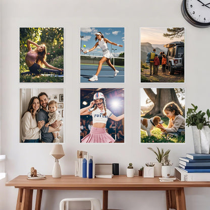 12PCS 8" x 10" Clear Rigid Card Sleeves – Waterproof Hard Plastic Protectors for Postcards, Prints, Photos, Trading & Sports Cards – Top Load Jumbo Sheet Holders