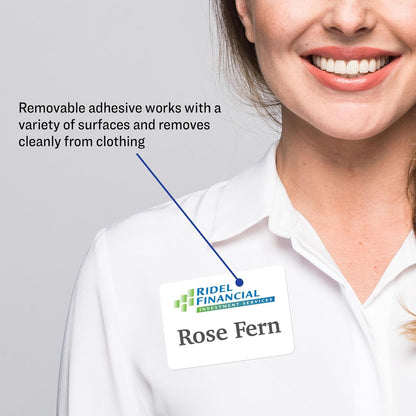 Avery Flexible Printable Name Tags, 2-1/3" x 3-3/8", Matte White, 400 Removable Name Badges for Laser and Inkjet Printers (5395)