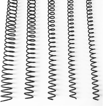 Binditek 60 Pack Plastic Spiral Binding Coils, Multi Size (8mm, 10mm, 11mm, 14mm, 16mm), 3:1 Pitch, 36-Loop, for Lettersize, for Students and Coworkers