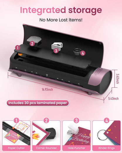 Laminator Machine Thermal Laminating Machine with Sheets 11x17 Personal Laminator for Teachers, 13 Inch Lamination Machine 60S Warm Up Office Presentation laminators, A3 Portable Paper Laminate Kit