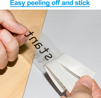 4 Pack TZ Tape 18mm Clear Replace for Brother TZe 0.13-0.7 3.5-18mm Laminated Transparent TZe-141 TZe-142 TZe-143 TZe-145 Black/Red/Blue/White on Clear for P Touch PT-1890 PT-D600 PT-D400