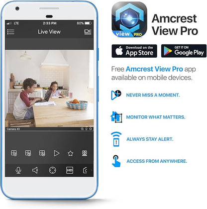 Amcrest 1080P WiFi Security Camera 2MP Indoor Pan/Tilt Wireless IP Camera, IP2M-841W (White)