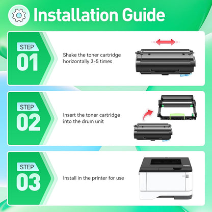 55B1X00 Black Toner Cartridge Extra High Yield with Chip 1Pack Compatible Replacement for Lexmark MS331dn MS431dn MS431dw MX331adn MX431adn MX431adw MX432adwe MS331 MS431 MX331 MX431 Laser Printer Ink
