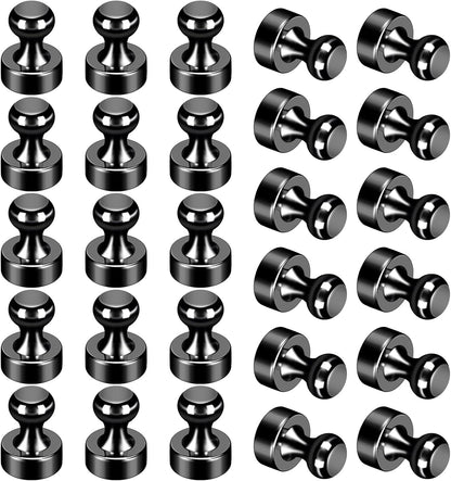 24Pack Black Fridge Magnet Refrigerator Magnets Strong Magnets for Whiteboard Lockers Fridge Office Classroom Kitchen Home Adults