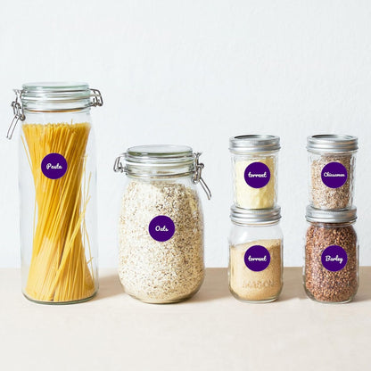 Purple Dot Stickers 2 Inches Round Sticker, Circle Colored Labels Color Coding Labels for Office Classroom Toddlers Activity 80 Pieces