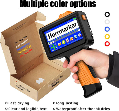 Original New 42ml Quick Dry Ink Cartridge, Replacement Compatible for 0.5inch/12.7mm Handheld Inkjet Printer TIJ314/TIJ990/T1000 (Yellow)