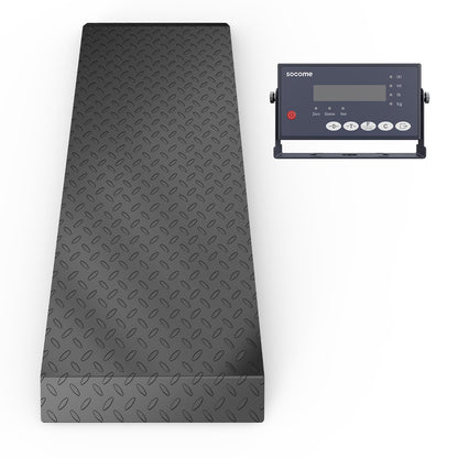 56.3"x20" Vet Animal Scale Floor Scales, Large Livestock Animal Scales with a Ramp and Digital Indicator, Heavy-Duty Farm Animal Scale for Sheep, Goat, Pigs, and Dogs, 5000 lb x 1 lb, Black