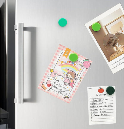 ZDZBLX Fridge Magnets 30 PCS, Strong Refrigerator Magnets for Whiteboard, Heavy Duty Small Round Magnets, Mini Decorative Cute Magnet for Fridge, Locker, Map, Kitchen, School, Office,Classroom (Green)