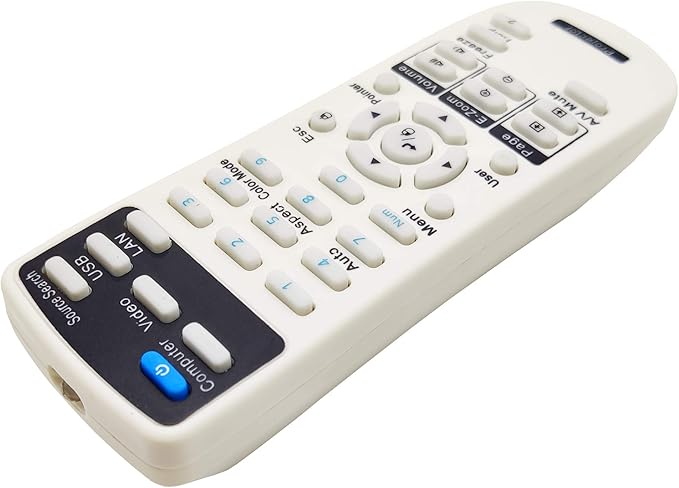 1599176 Projector Remote Control for Epson EX3220, EX5220, EX5230, EX6220, EX7220, EX7230 Pro, EX7235 Pro, VS230, VS330, VS335W, PowerLite 1263W/ 955W/ 955WH/ 965/ 965H/ 97/ 97H/ 98H/ 99WH