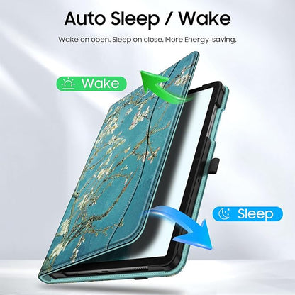 Fintie Case for Samsung Galaxy Tab A9 Plus/A9+ 5G 11 Inch 2023 Model (SM-X210/X216/X218), Multi-Angle Viewing Smart Stand Back Cover with Pocket Auto Wake/Sleep, Blossom