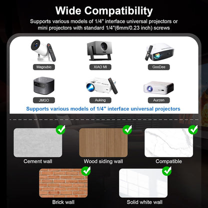 Aokeo Projector Wall Mount, 360° Adjustable Projector Stand Wall Mount for Cameras,projectors,VCRs,CCTV