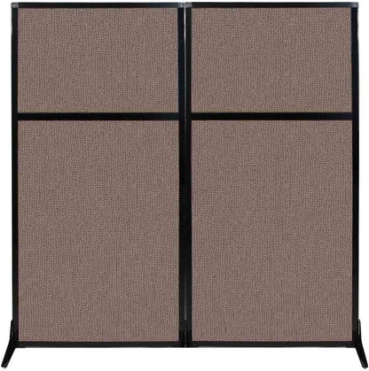 Versare Workstation Partition | Portable Wall Divider | Modern Office Cubicle | Free Standing Privacy Screen | Flexible Work Space | 66" x 70" Latte Fabric Panels