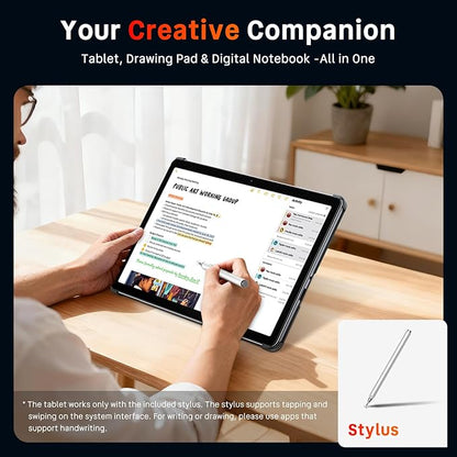 2-in-1Tablet Computer, 10.1" Touchscreen Tablet PC with Stylus and Case, Intel m3 8100Y up to 3.4GHz, 12GB RAM 256GB SSD, Win 11,for Home, Business, Students, Digital Sketching(Without Keyboard)