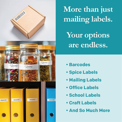 Premium Label Supply White Sticker Return Address Labels – 1.75" x .5" – Laser/Inkjet Compatible – (80 per Sheet), 25 Sheets – 2000 Total Adhesive Labels