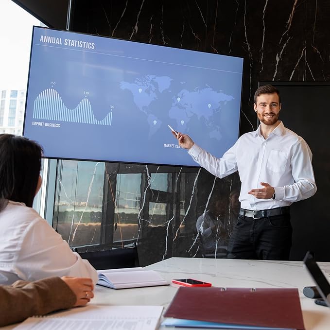 65 inch Interactive Touchscreen Monitor, Smart Board with 4K Display, Win-10 Electronic Whiteboard Touch Screen PC for Office and Classroom, Core i5 RAM 4G & ROM 128G
