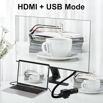 SVPRO HDMI Camera 4K USB Camera HD Streaming Webcam with 5-50mm Telephoto Zoom Manual Lens Industrial Camera CS Mount 10X Optical Zoom Camera for PC Computer,Laptop,Monitor,TV