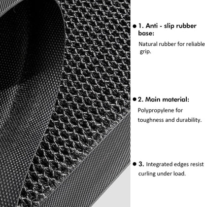 Front Door Mat Indoor Entrance 29.5"x17" for Apartments/Small Spaces, Heavy Duty Rubber Entryway Mats Backing Inside/Outside Dirt Trapping, All Weather Outdoor Rug Black and White