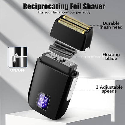 SUNNOW Professional Hair Clippers and Trimmer Set for Men, Beard Trimmer & Foil Shaver & Nose Trimmer Kit, Cordless Mens Clippers and Grooming Kit for Hair Cutting, Beard Styling, Home, Barber