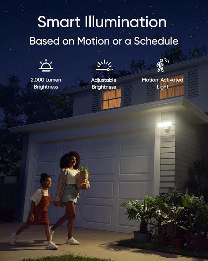 eufy Security Floodlight Wired Camera E340 2kit+Homebase3, Security Camera Outdoor, 355° Pan & Tilt, 24/7 Recording, 2000 LM, Motion Detection, Built-in Siren, Dual Cam, No Monthly Fee