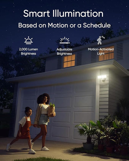 eufy Security Floodlight Wired Camera E340 2kit+Homebase3, Security Camera Outdoor, 355° Pan & Tilt, 24/7 Recording, 2000 LM, Motion Detection, Built-in Siren, Dual Cam, No Monthly Fee