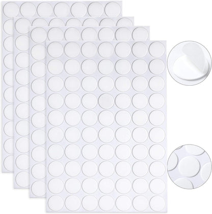 JANYUN 280 Pcs Double Sided Sticky Dot Stickers Removable Round Putty Clear Sticky Tack No Trace Sticky Putty Waterproof Small Stickers for Festival Decoration (20mm, 280)