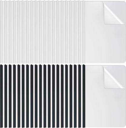 BBTO 100 Pcs Clear Report Covers with Sliding Bar for A4 Paper Resume Covers Presentation Folders File Document Binder for School Business, Letter Size 12 x 8.7 Inches(Black, White)