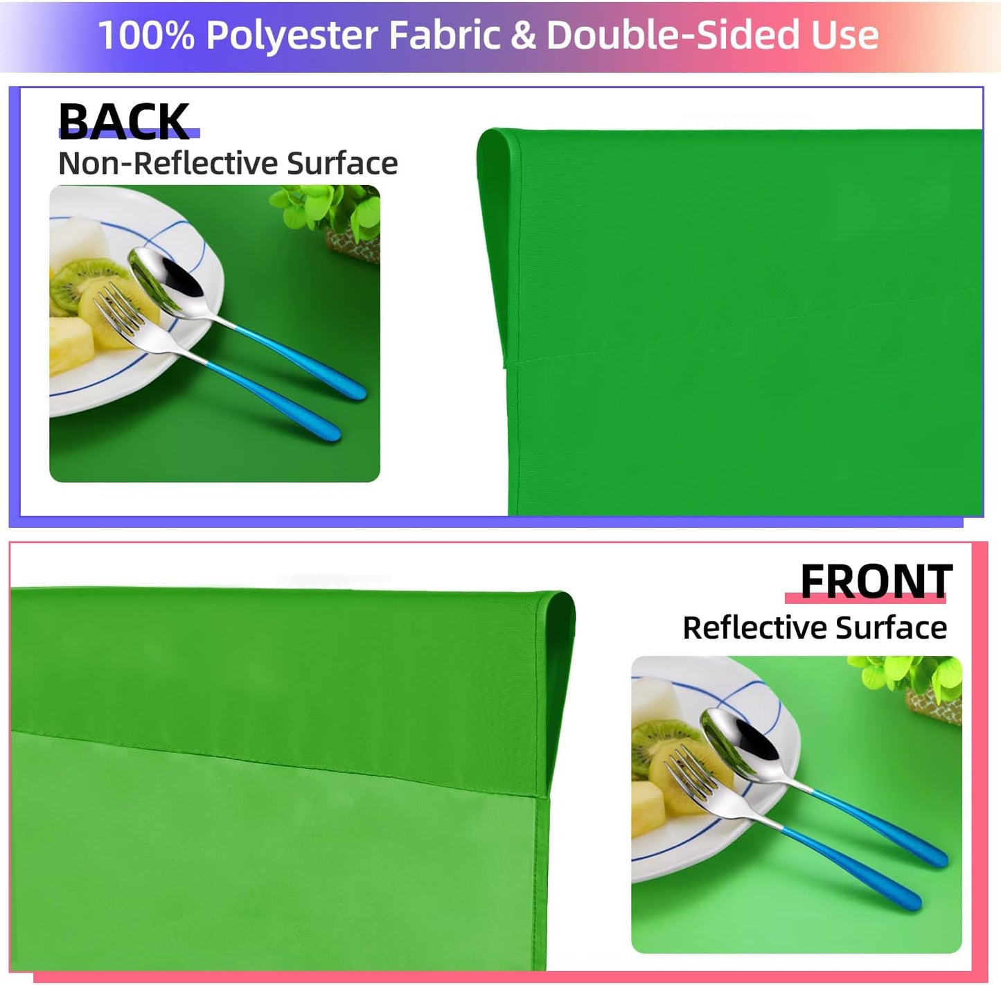 Green Screen Backdrop 10x10 ft, Chroma Key Greenscreen Background for Streaming Zoom, Photo Backdrop Curtain for Photography, Thick Polyester Fabric Cloth Sheet for Photoshoot Video (Backdrop Only)