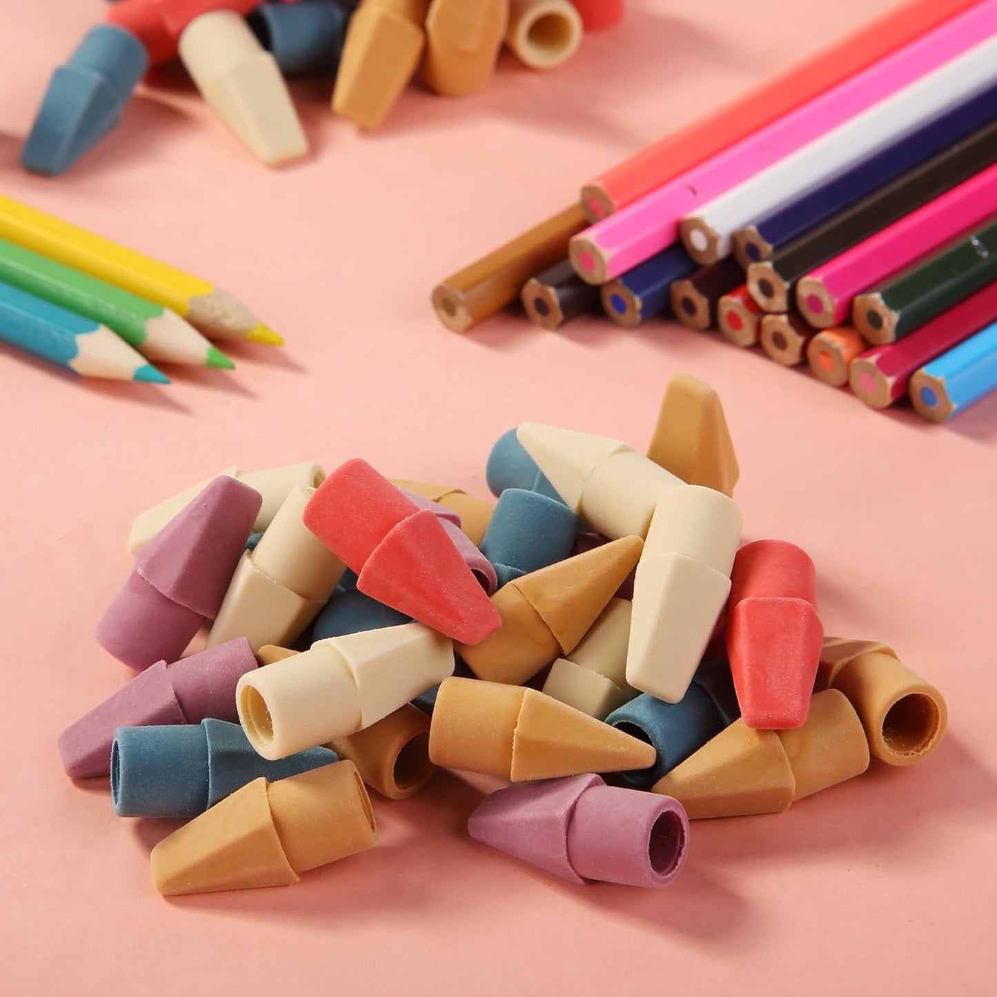 Mr. Pen- Pencil Erasers Toppers, 120 Pack, Colorful, Latex Free, No Smudge, Mr Pen Erasers for Pencils