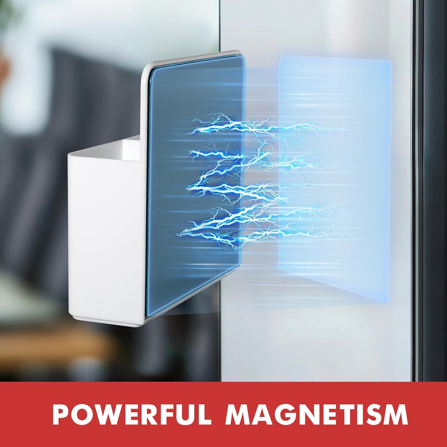 BEYGORM 2 Pack Plastics Magnetic Pen Holder for Refrigerator, Dry Erase Marker Holder for Whiteboard，Magnet School Locker Organizer Accessories, Pencil Cup, Pen Caddy, Classroom Organization(White)