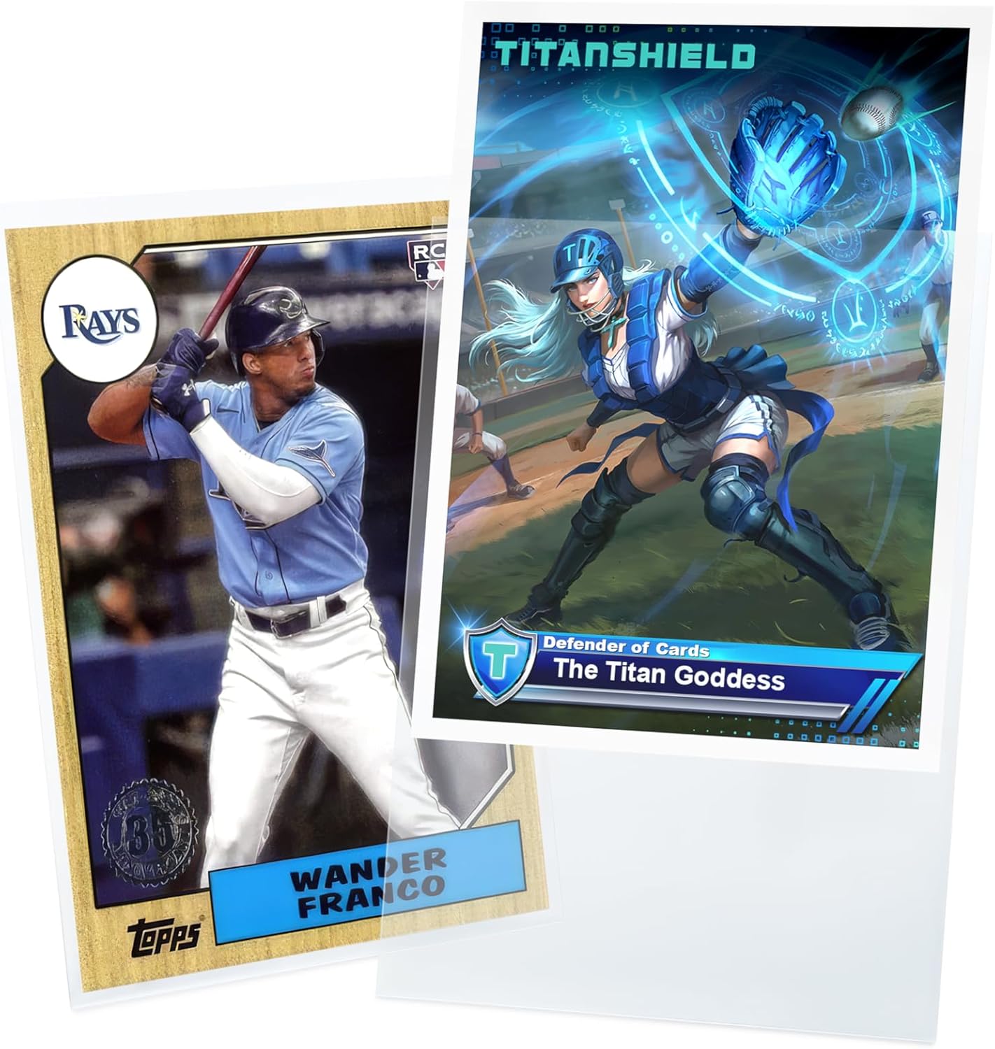 TitanShield 500 Count 60-Microns Thickness Soft Penny Card Sleeves 2-5/8” x 3-5/8” (67x94mm), Ultra Clear (500 Count)