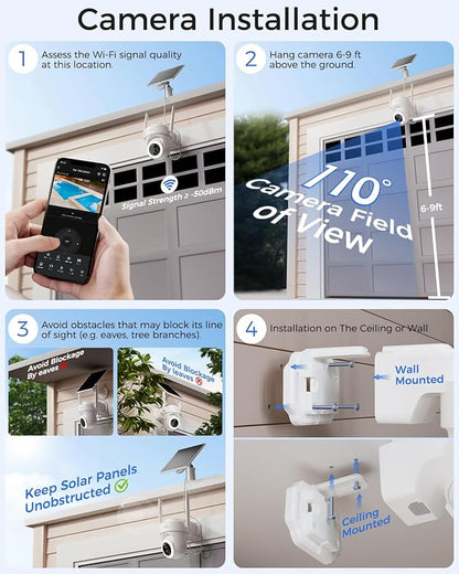 MUBILIFE M802 Add-on Camera, Requires Home Security System, Solar Powered, Maximum 6 Cameras per Station