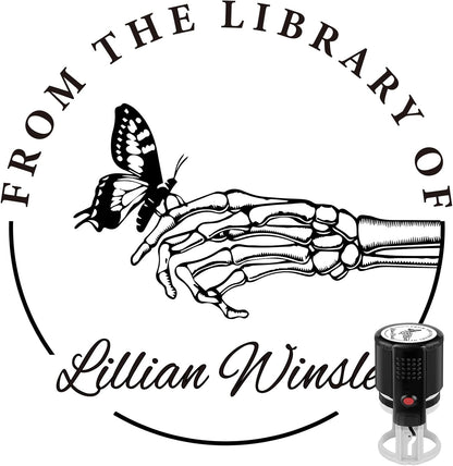 Custom Self-Inking Stamps | Personalized Book Stamp Gift for Book Lovers | 5 Ink Colors (Style01)