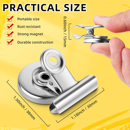 Grtard Magnetic Clips 40 Pack Fridge Magnets Clips Magnetic Hooks Clips, Strong Refrigerator Magnets Clips, Whiteboard Magnetic Clips, 1.2 Inch