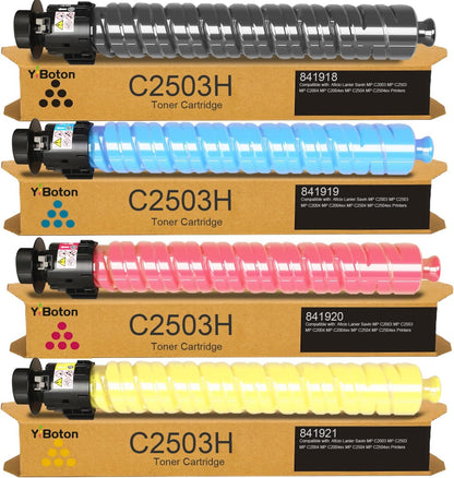 MP C2003 MP C2503H High Capacity Toner Cartridge Compatible for Ricoh Lanier Lanier Savin MP C2003 MP C2503 MP C2004 MP C2004ex MP C2504 MP C2504ex Printer (4 Packs)