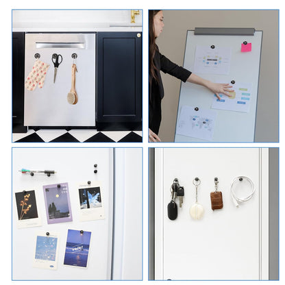 30 Pack Strong Fridge Magnets Refrigerator Magnets for Whiteboard Small Magnets Push Pin Tiny Magnetic Neodymium for Office Classroom Kitchen Home Black