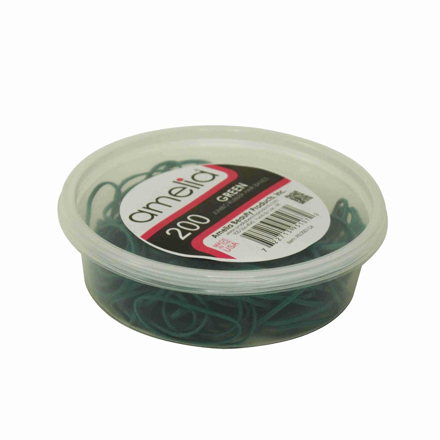 200, Jumbo Size, Green Color, US Made Rubber Bands for Pony Tails and Braids